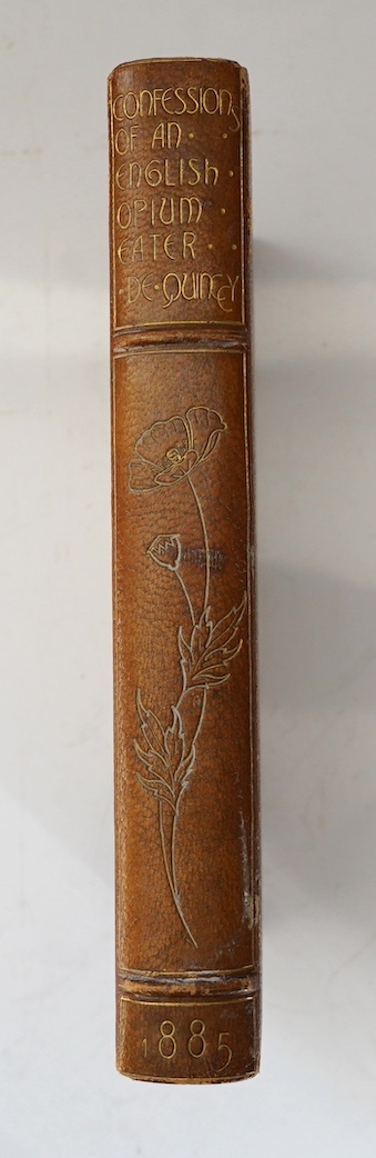 De Quincey, Thomas - Confessions of an English Opium Eater....edited by Richard Garnett. Limited Large Paper Edition (of 50 numbered copies, signed by the printers). title printed in red and black; original half morocco